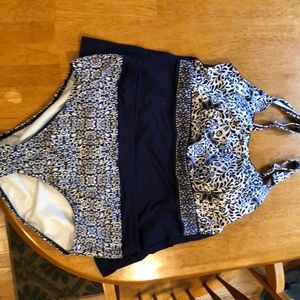 Lands End bathing suit two piece worn twice